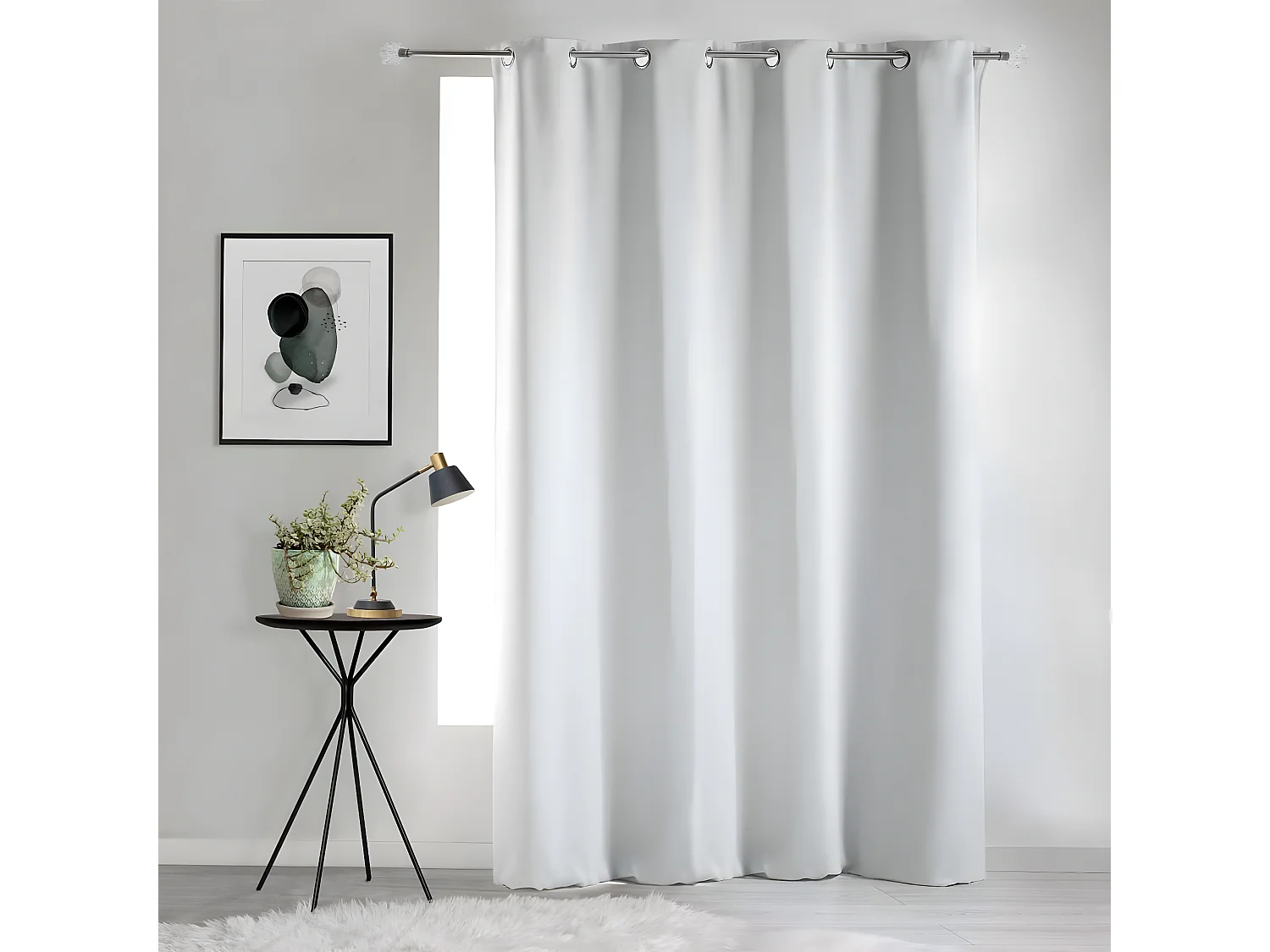 Rideau Occultant "Noche" 135x240cm Neige