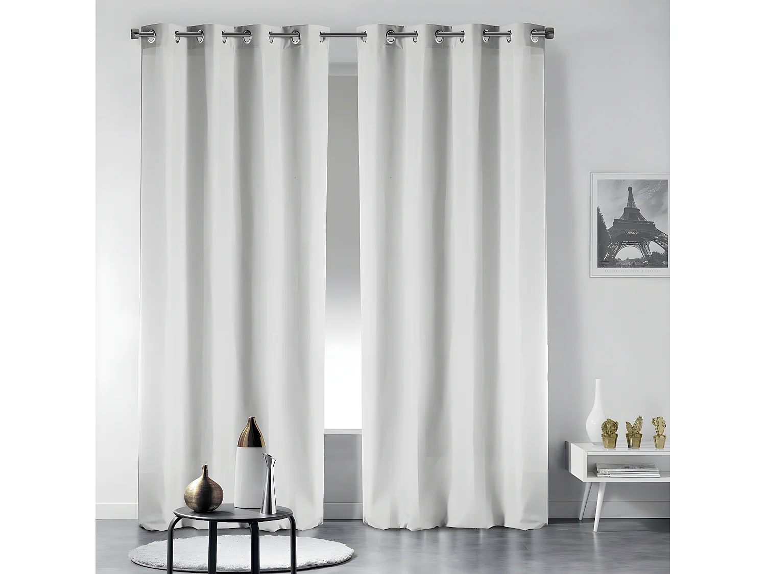 Rideau Occultant "Noche" 135x240cm Neige