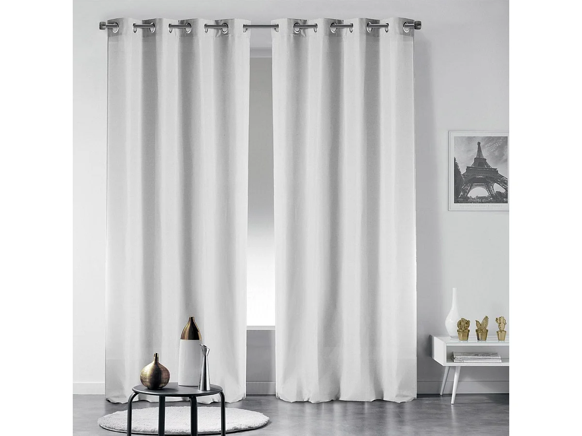 Rideau Occultant "Noche" 135x240cm Neige