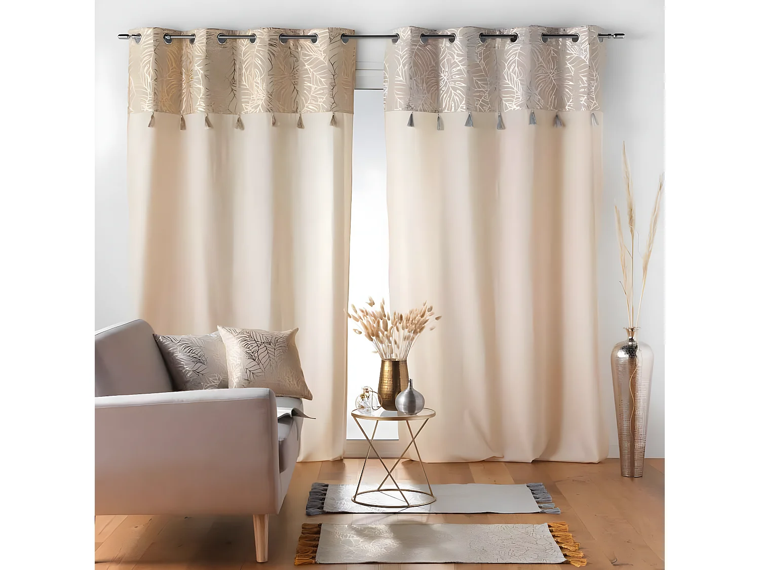 Rideau à Œillets "Solea" 140x240cm Argent