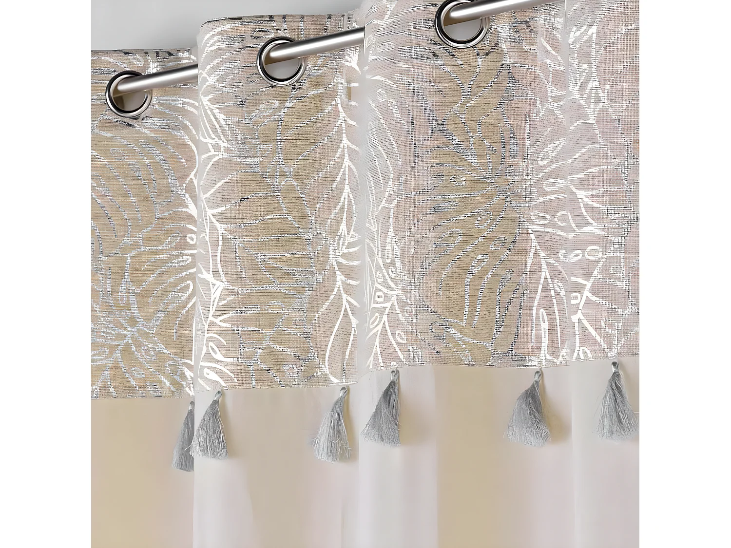 Rideau à Œillets "Solea" 140x240cm Argent