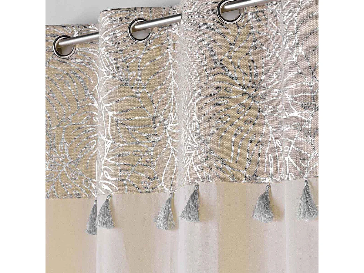 Rideau à Œillets "Solea" 140x240cm Argent