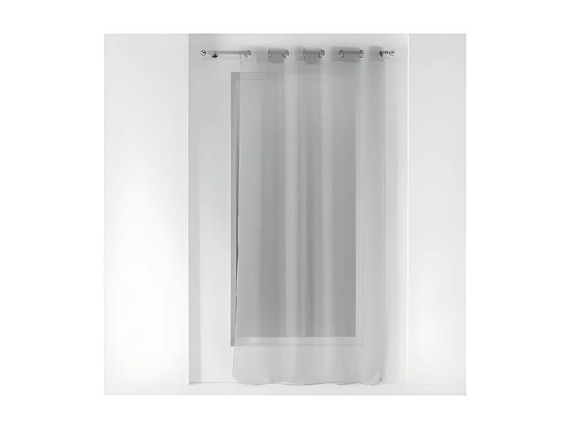 Rideau Voilage à Œillets "Orion" 140x240cm Gris