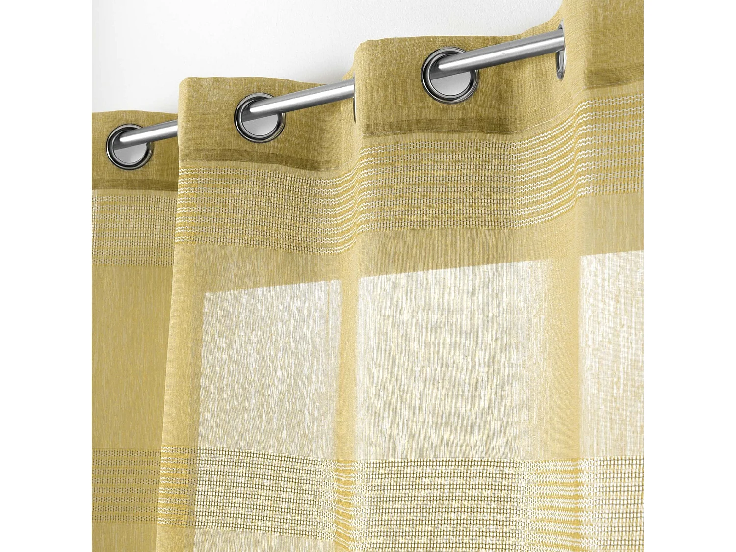 Rideau Voilage à Œillets "Ajourela" 140x240cm Jaune