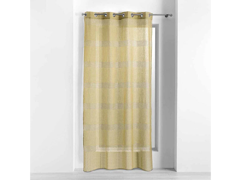 Rideau Voilage à Œillets "Ajourela" 140x240cm Jaune