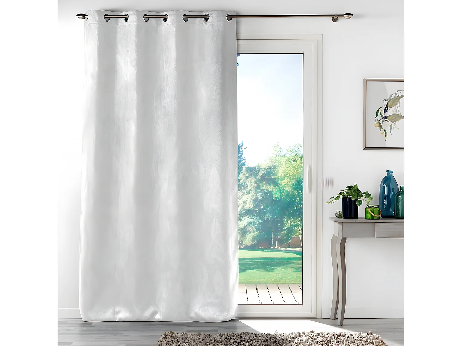 Rideau Occultant "Mélodie" 135x240cm Blanc