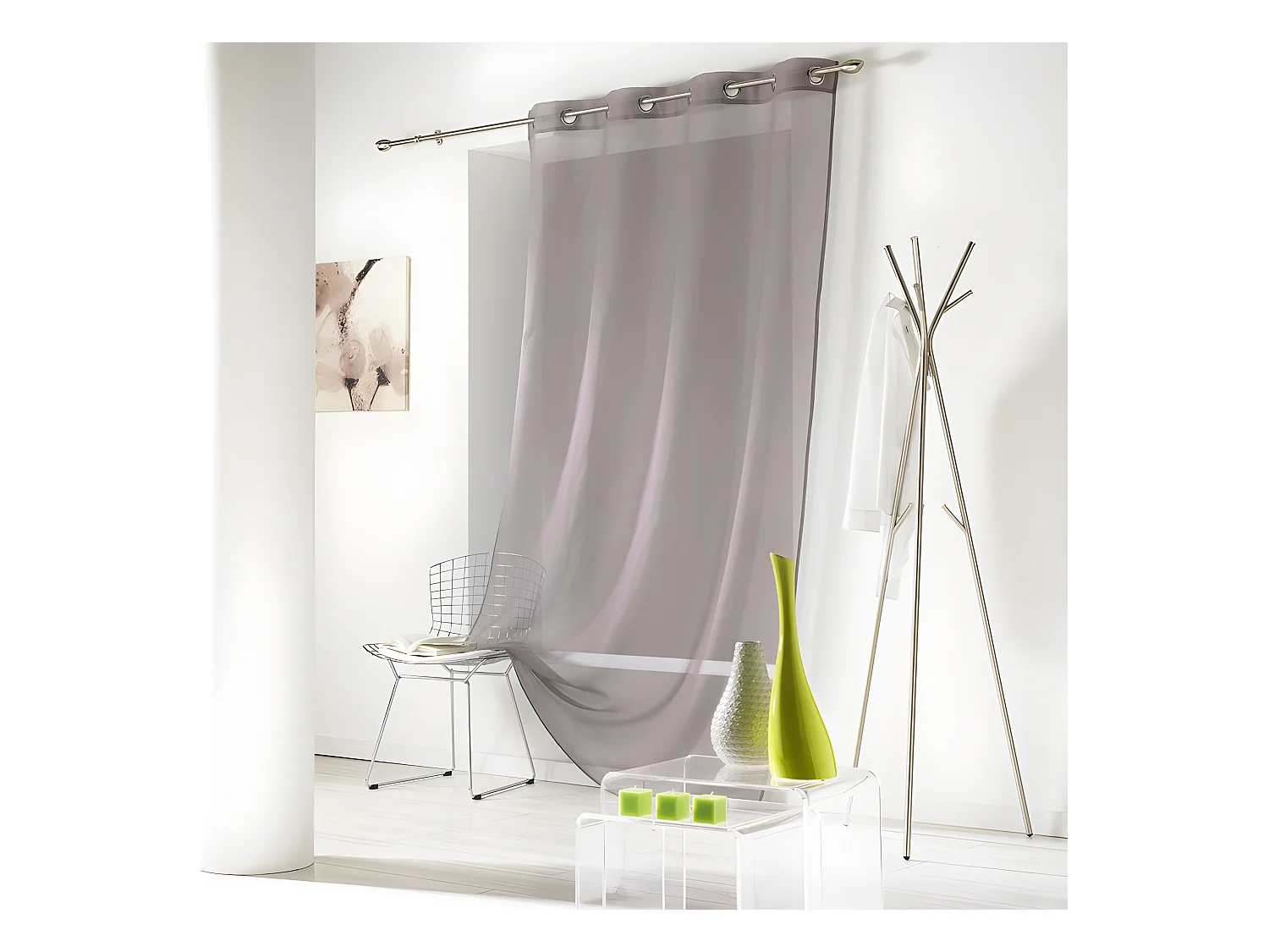 Rideau Voilage "Effea" 140x240cm Noisette