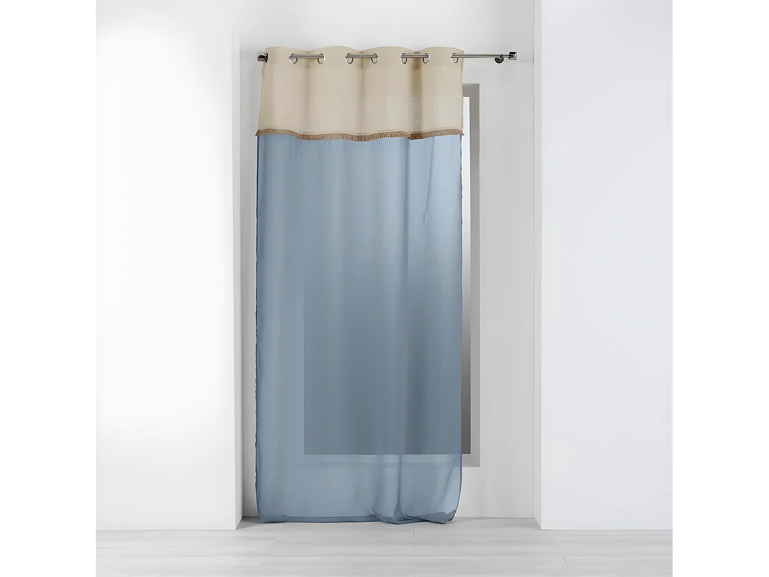 Rideau Voilage à Œillets "Greenybel" 140x240cm Bleu