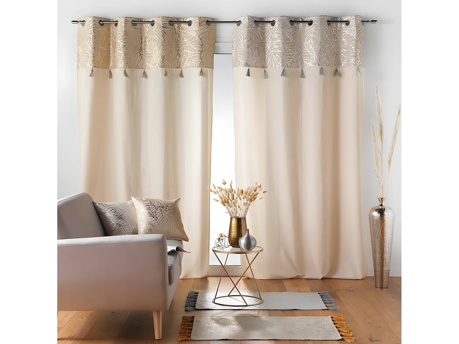 Rideau à Œillets "Solea" 140x240cm Or