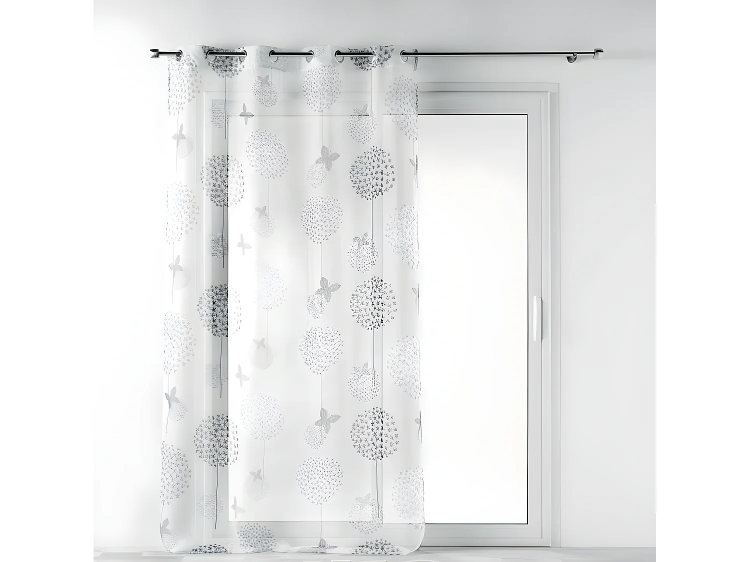 Rideau Voilage à Œillets "Baxo" 140x240cm Blanc