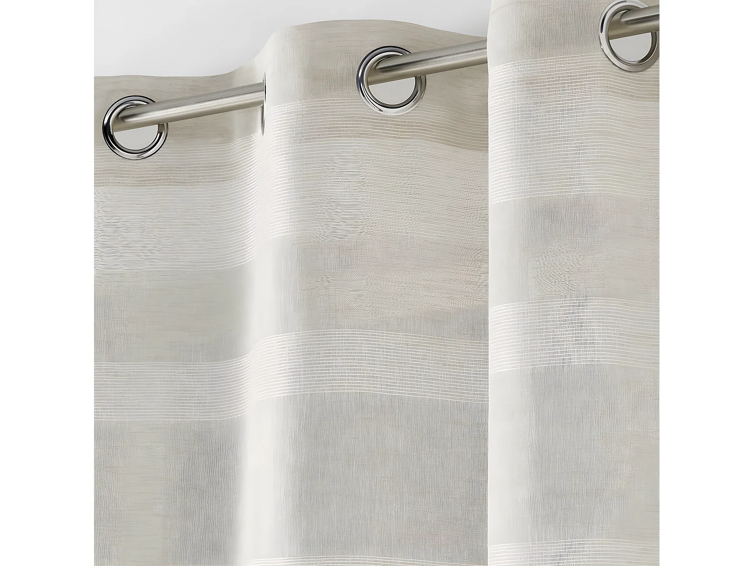 Rideau Voilage à Œillets "Palerma" 140x280cm Naturel