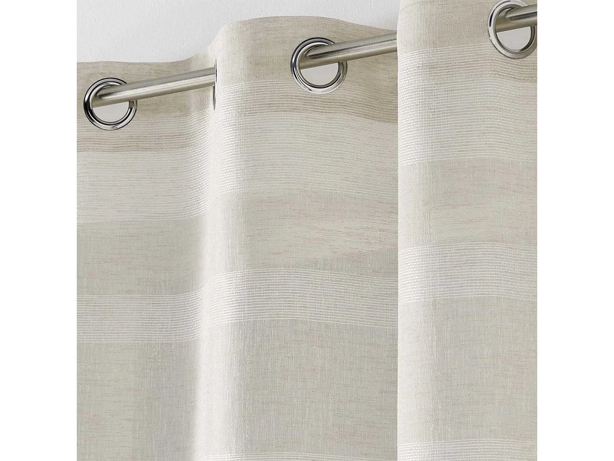 Rideau Voilage à Œillets "Palerma" 140x280cm Naturel