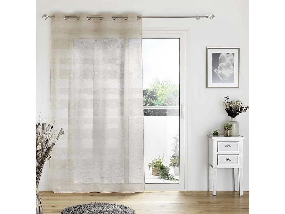Rideau Voilage à Œillets "Palerma" 140x280cm Naturel
