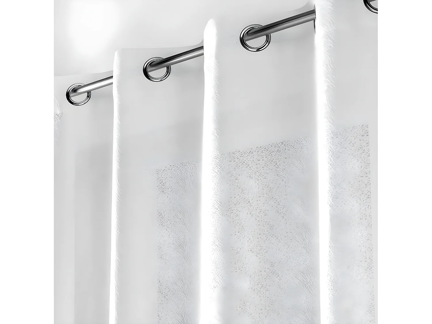 Rideau Voilage à Œillets "Castille" 140x240cm Blanc