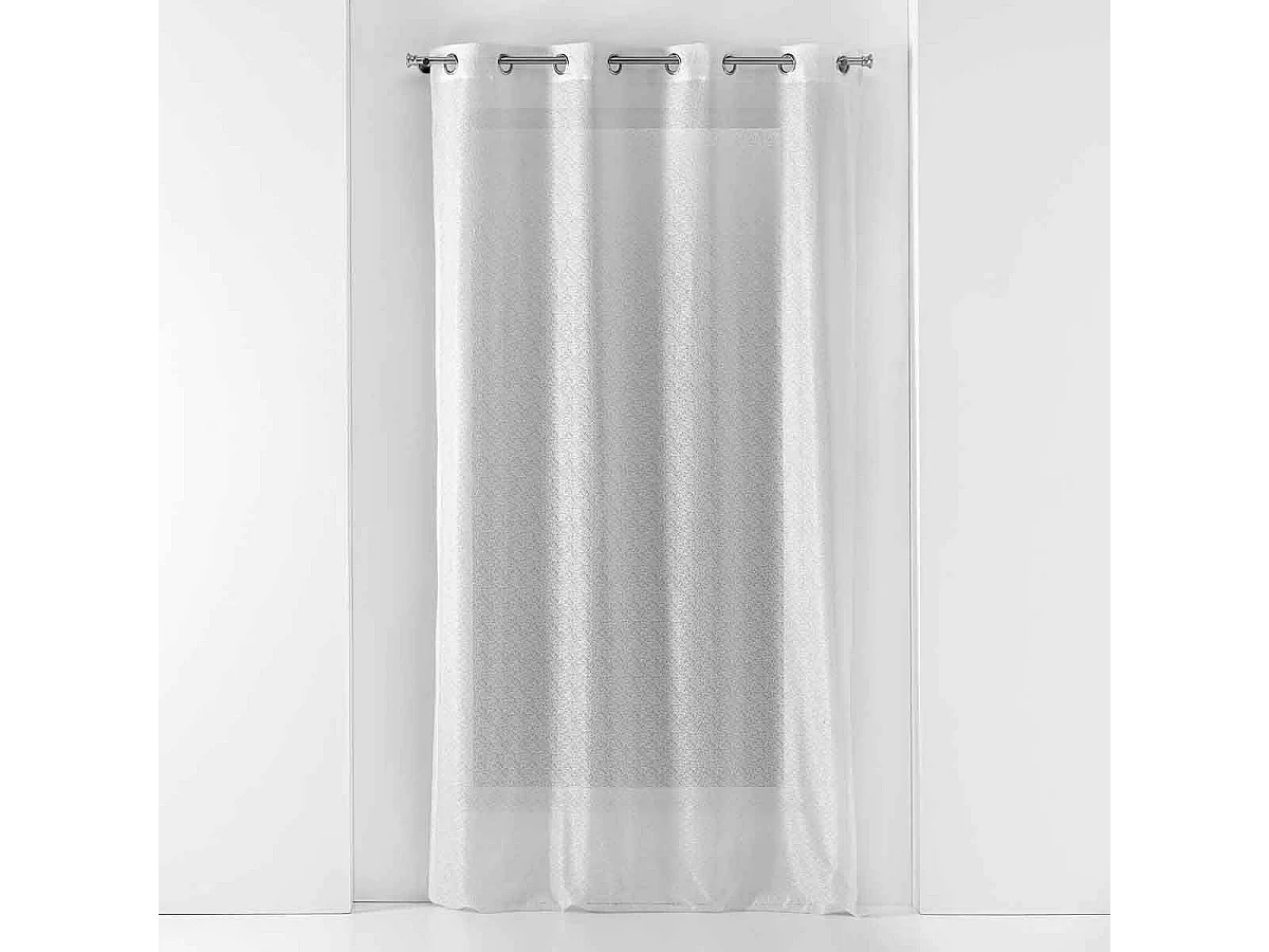 Rideau Voilage à Œillets "Castille" 140x240cm Blanc