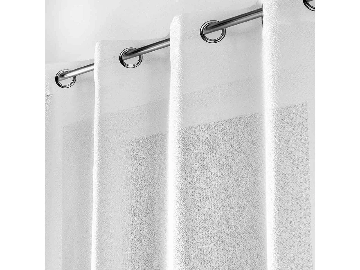 Rideau Voilage à Œillets "Castille" 140x240cm Blanc