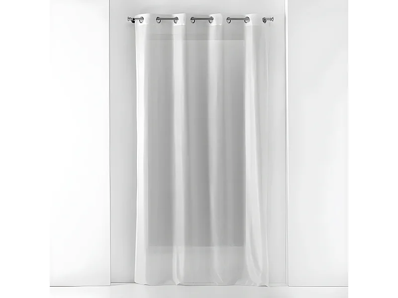 Rideau Voilage à Œillets "Castille" 140x240cm Blanc