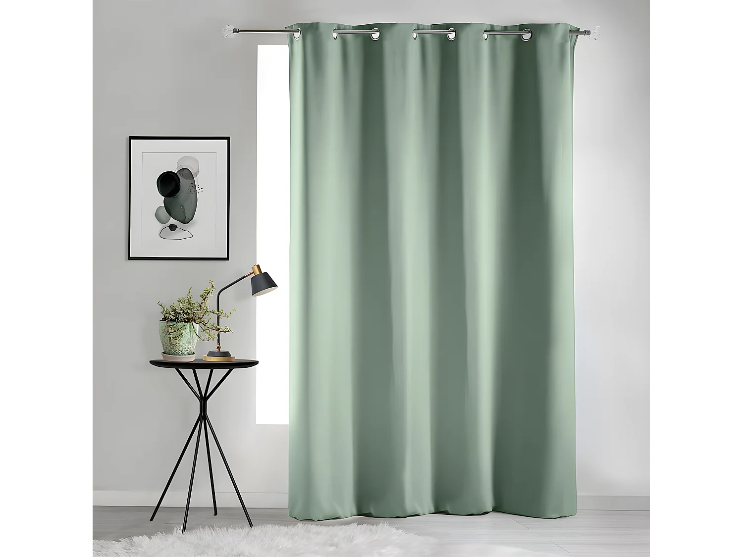 Rideau Occultant "Occult" 135x280cm Sauge