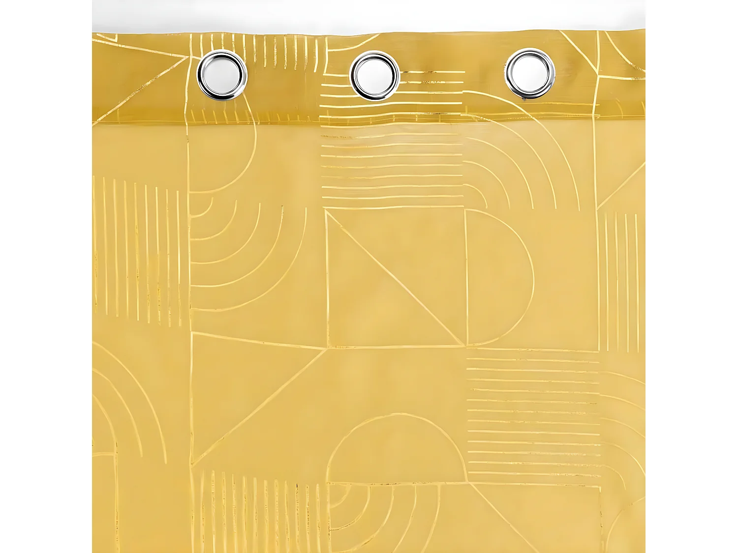 Rideau Voilage à Œillets "Lineor" 140x240cm Jaune