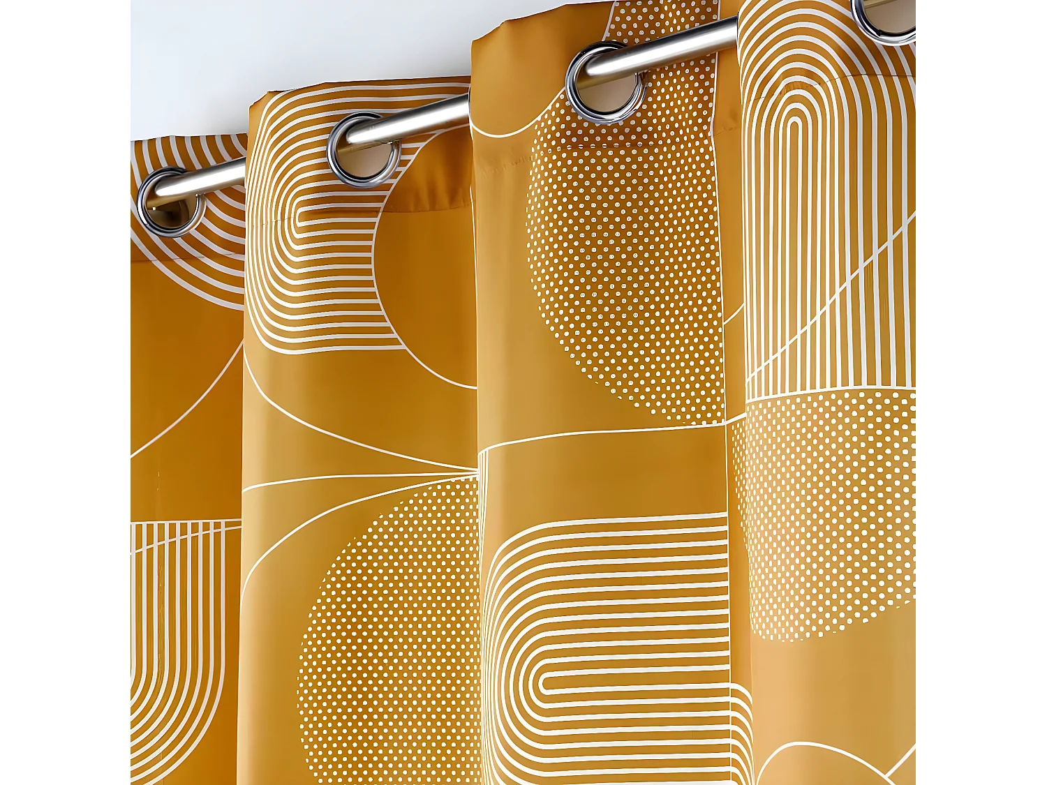 Rideau à Œillets "Esquisse" 140x280cm Camel