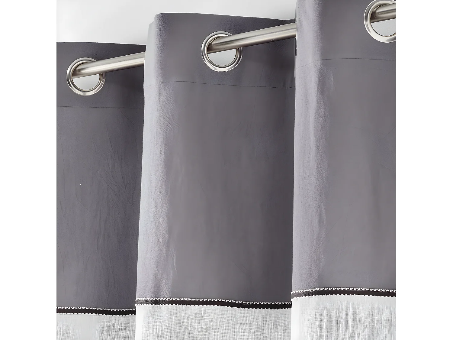 Rideau Voilage à Œillets "Jolibel" 137x240cm Gris