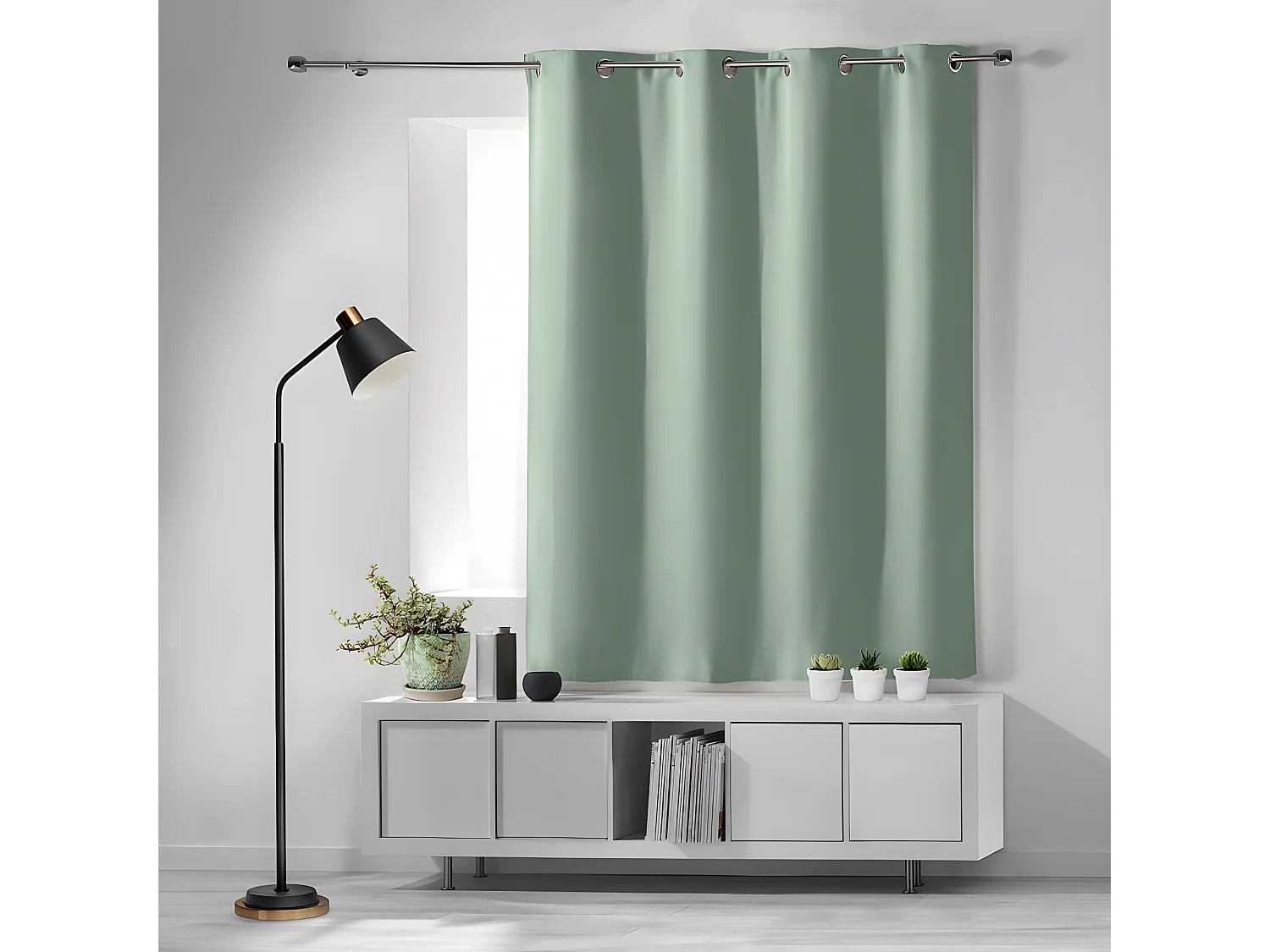 Rideau Occultant "Occult" 135x180cm Sauge