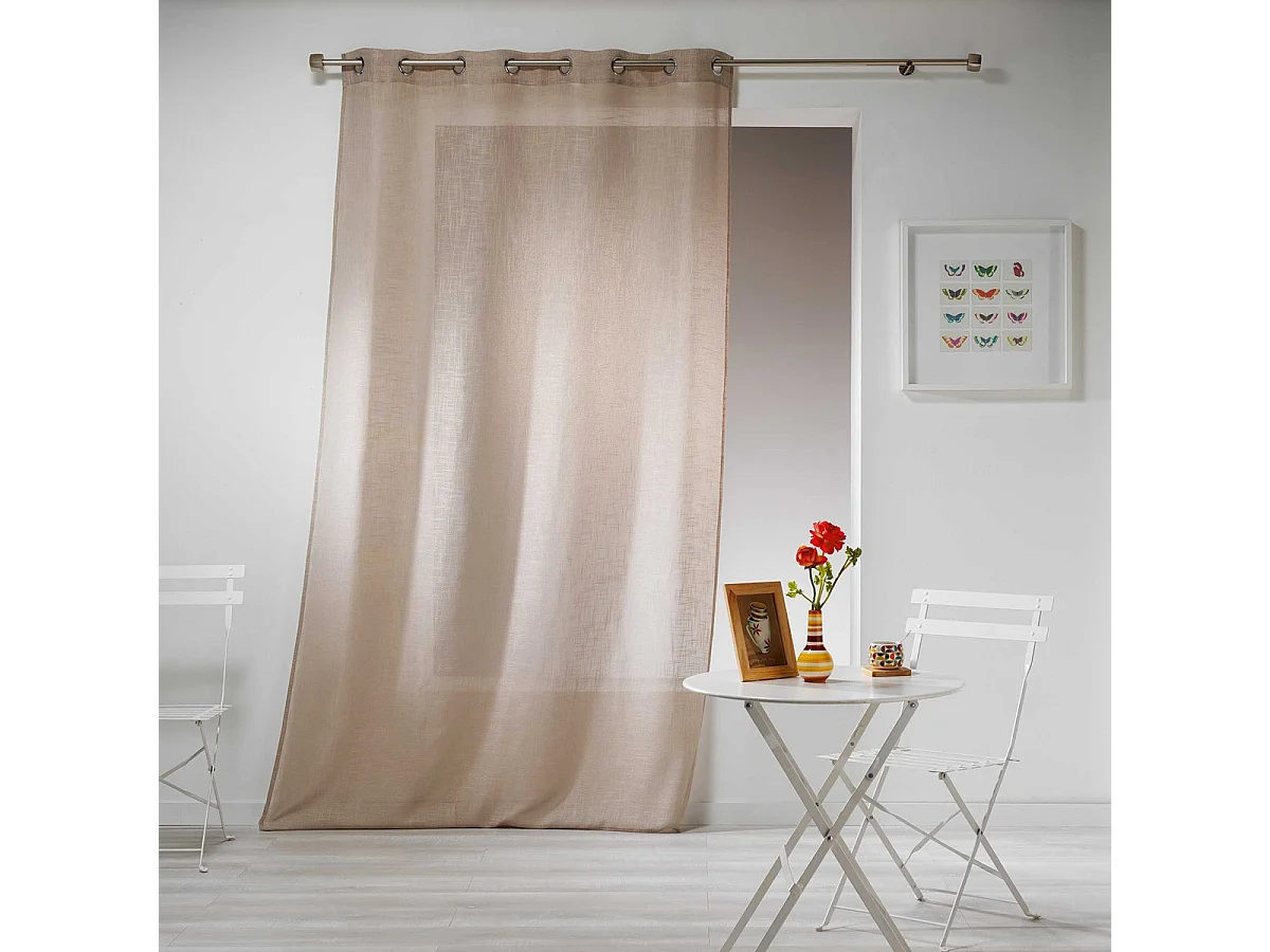 Rideau Voilage "Haltona" 140x280cm Noisette