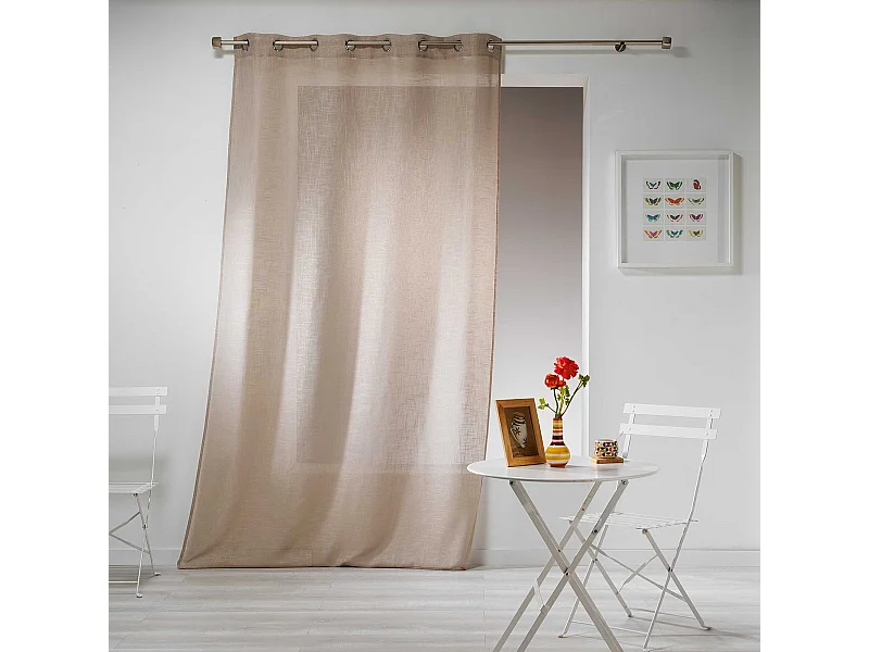 Rideau Voilage "Haltona" 140x280cm Noisette
