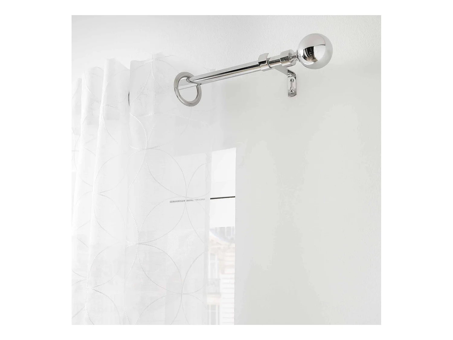 Kit Tringle Déco Extensible "Sphera" 120-210cm Chromé