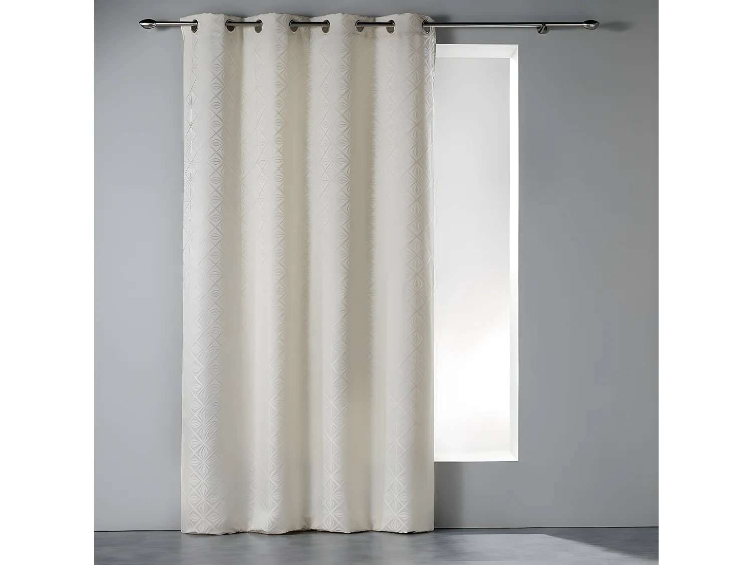 Rideau à Oeillets "Diamonti" 140x260cm Naturel
