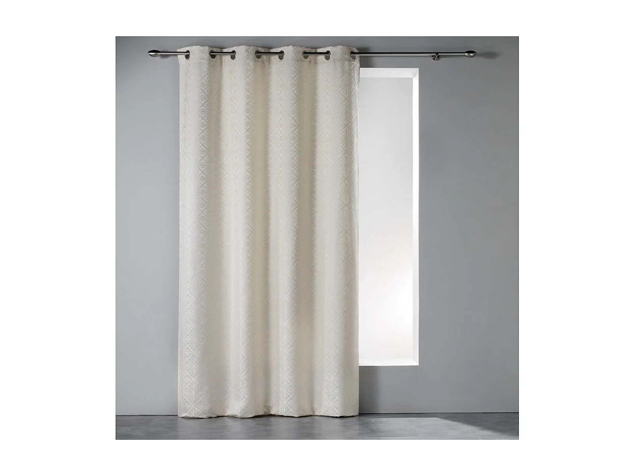 Rideau à Oeillets "Diamonti" 140x260cm Naturel