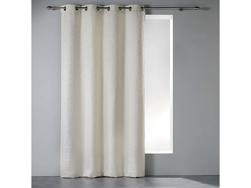 Rideau à Oeillets "Diamonti" 140x260cm Naturel