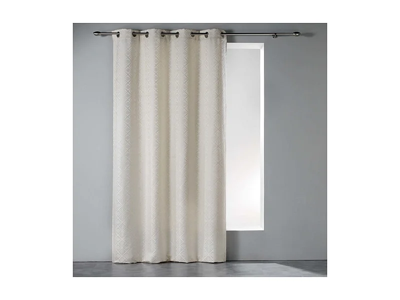 Rideau à Oeillets "Diamonti" 140x260cm Naturel