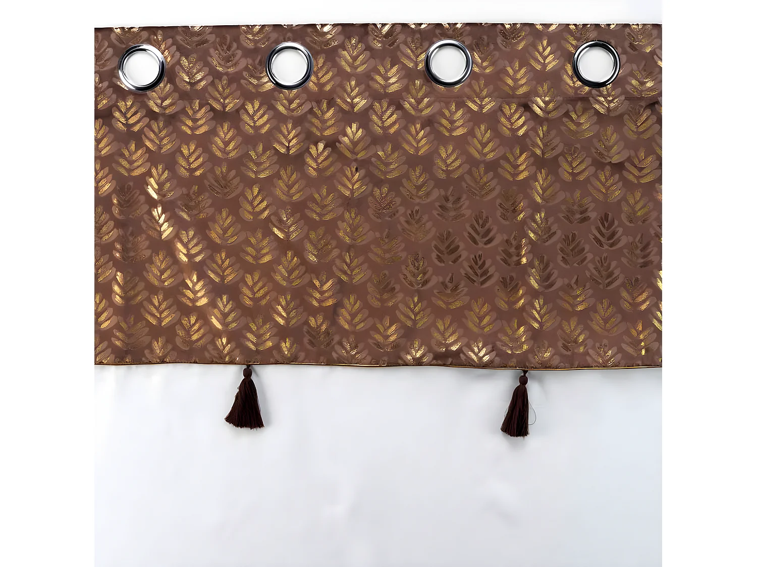 Rideau Voilage à Œillets "Evie" 140x280cm Chocolat