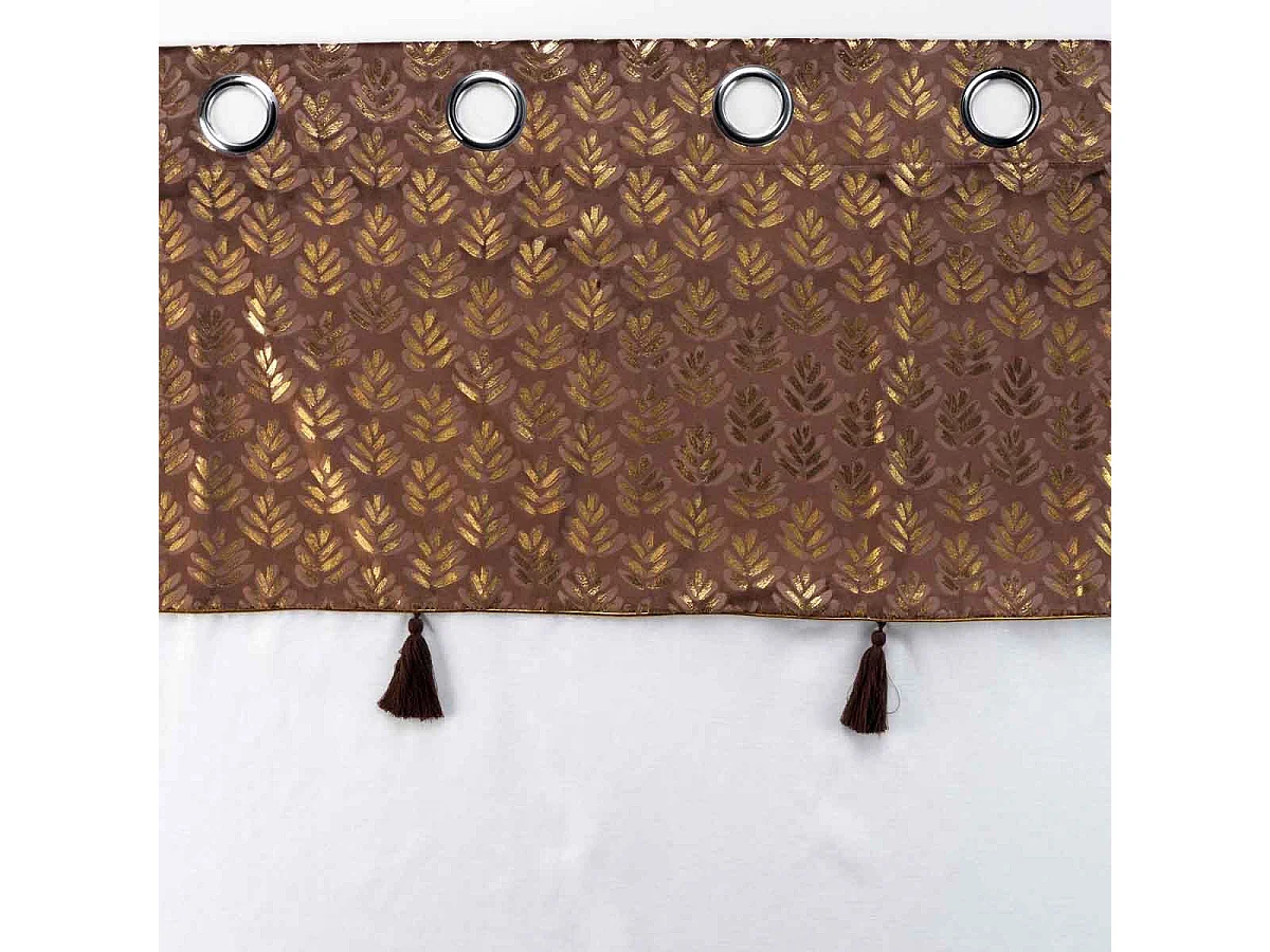 Rideau Voilage à Œillets "Evie" 140x280cm Chocolat