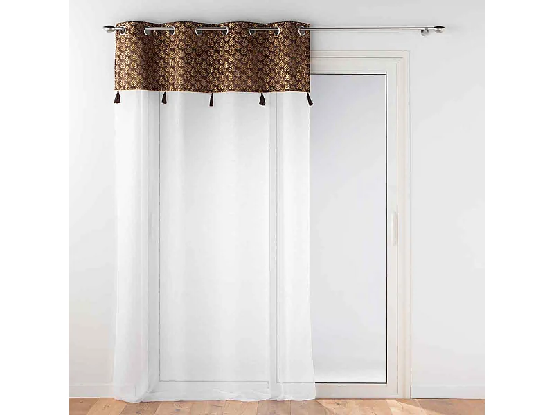 Rideau Voilage à Œillets "Evie" 140x280cm Chocolat