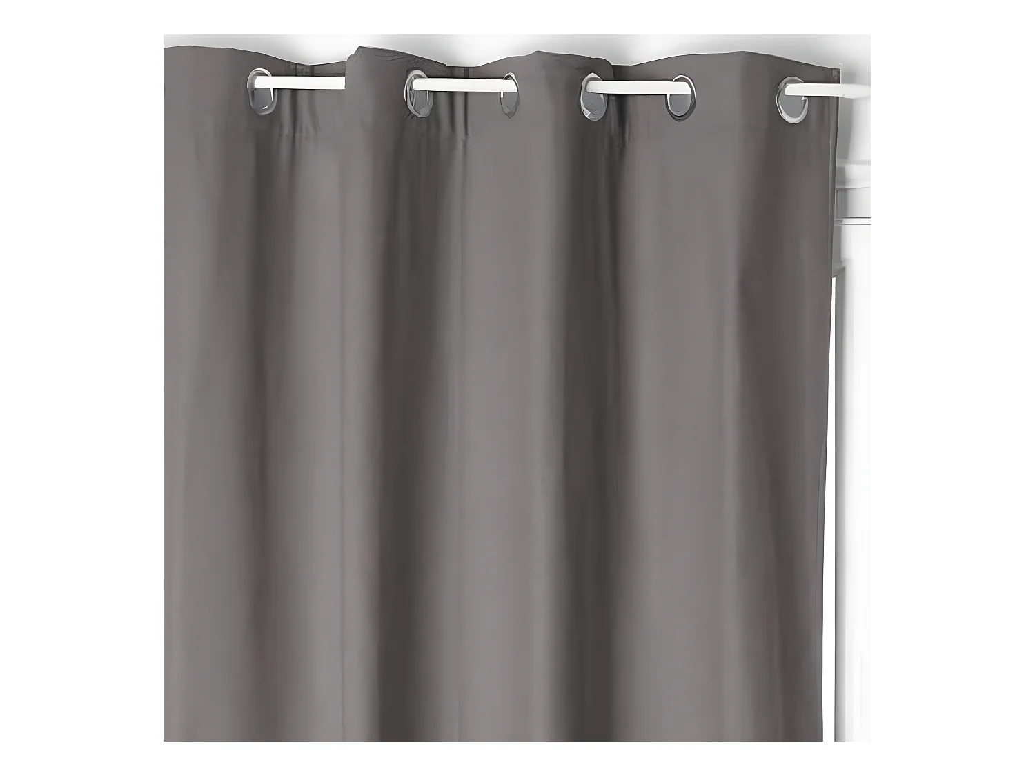 Rideau Isolant en Coton "Isa" 140x260cm Gris Foncé