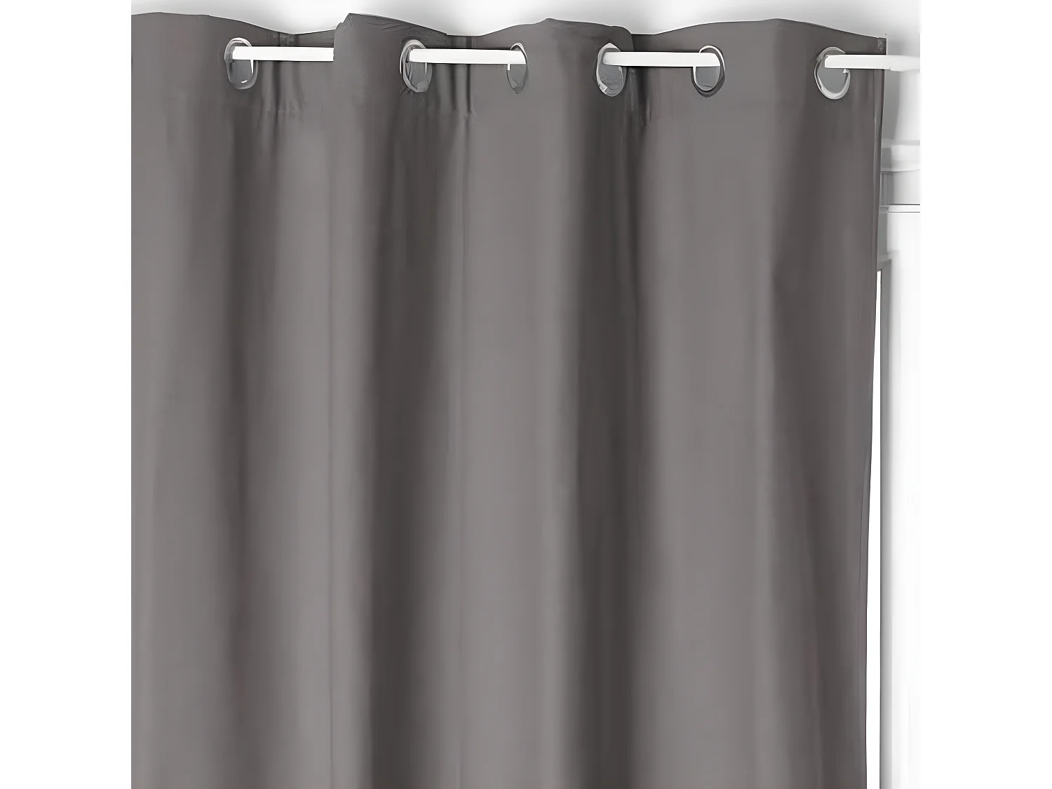 Rideau Isolant en Coton "Isa" 140x260cm Gris Foncé