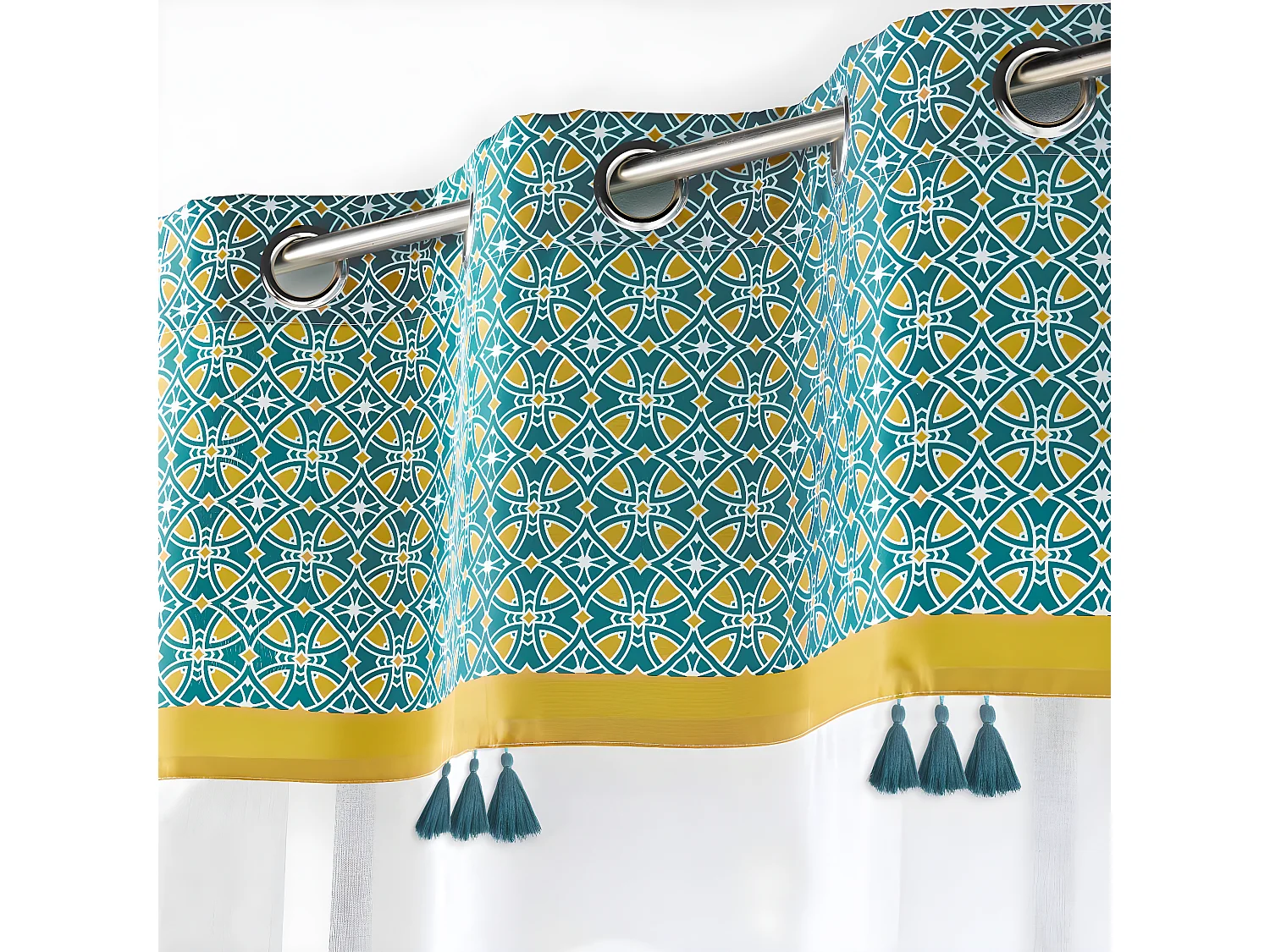 Rideau Voilage à Œillets "Callao" 140x240cm Bleu