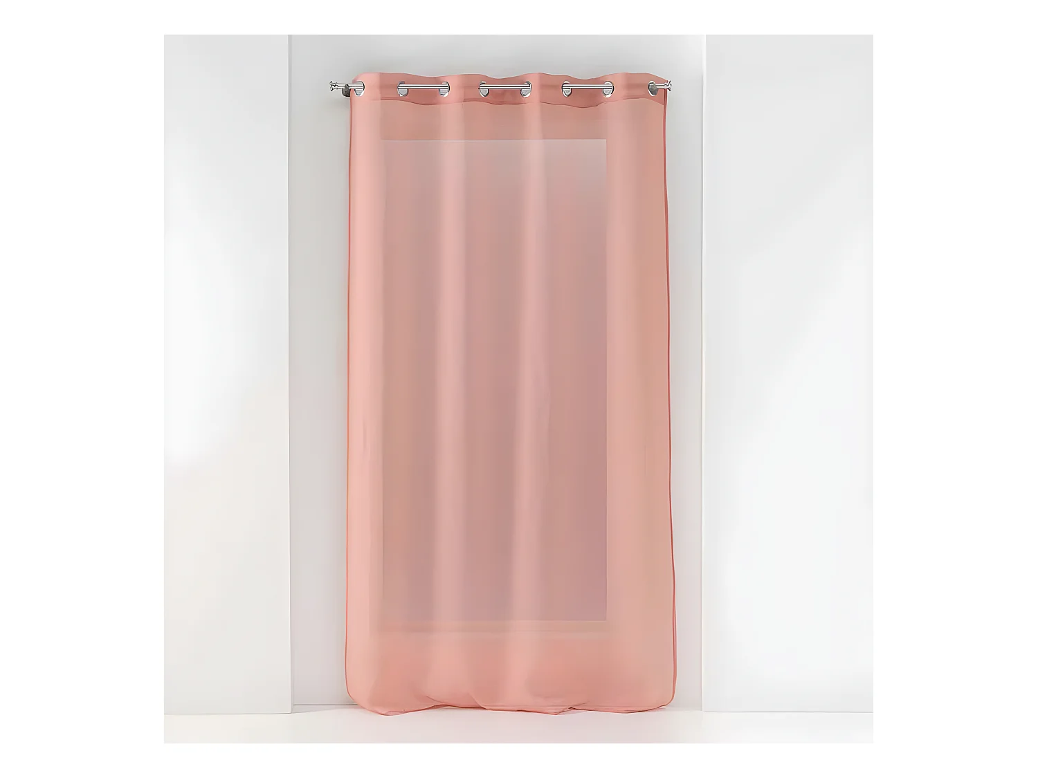 Rideau Voilage à Œillets "Sandra" 140x280cm Rose