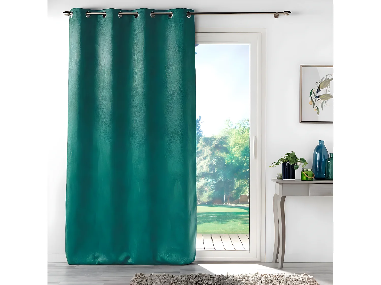 Rideau Occultant "Mélodie" 135x280cm Vert