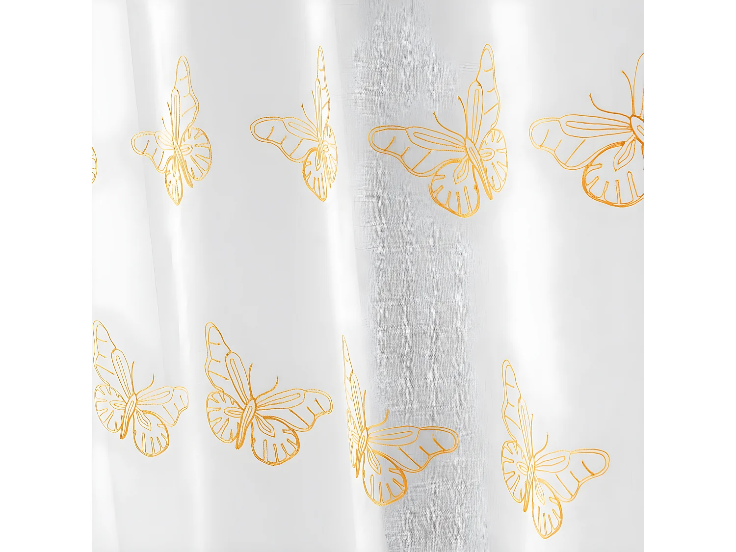 Rideau Voilage "Papillona" 140x240cm Jaune