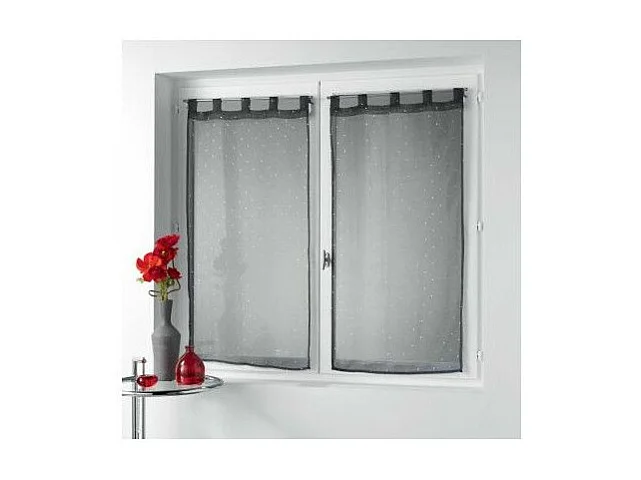 Paire de Voilages "Orion" 60x160cm Anthracite