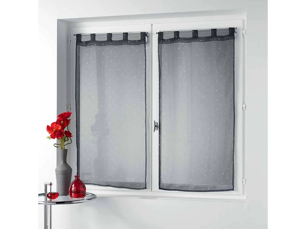 Paire de Voilages "Orion" 60x160cm Anthracite
