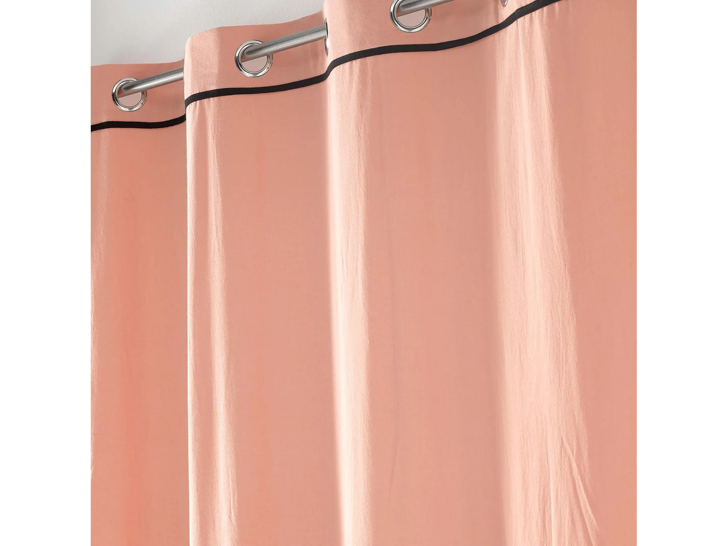 Cortina lisa en algodón lavado 135 x 240 cm