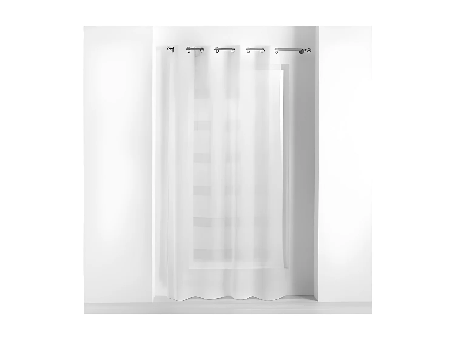 Rideau Voilage à Œillets "Ajourela" 140x240cm Blanc