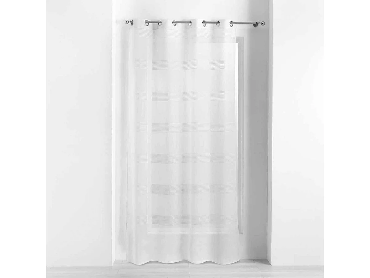 Rideau Voilage à Œillets "Ajourela" 140x240cm Blanc