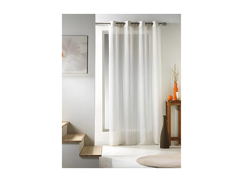 Voilage Tissé "Zahia" 140x240cm Naturel