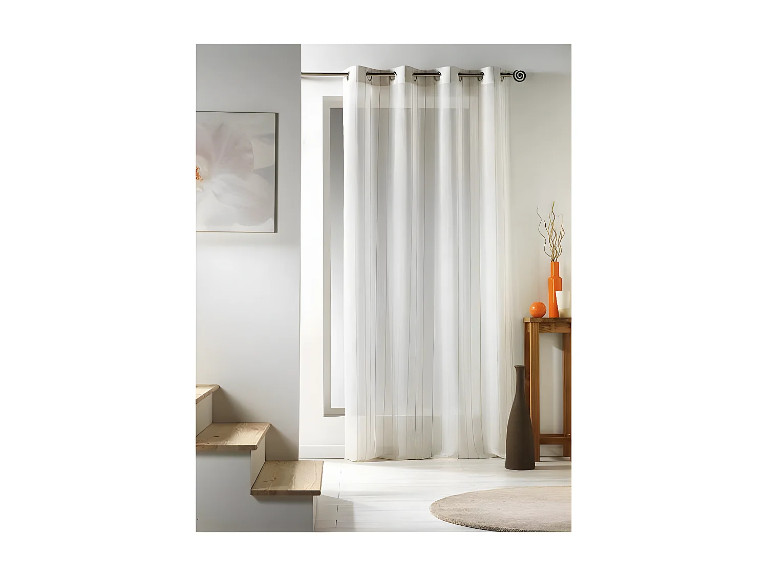 Voilage Tissé "Zahia" 140x240cm Naturel