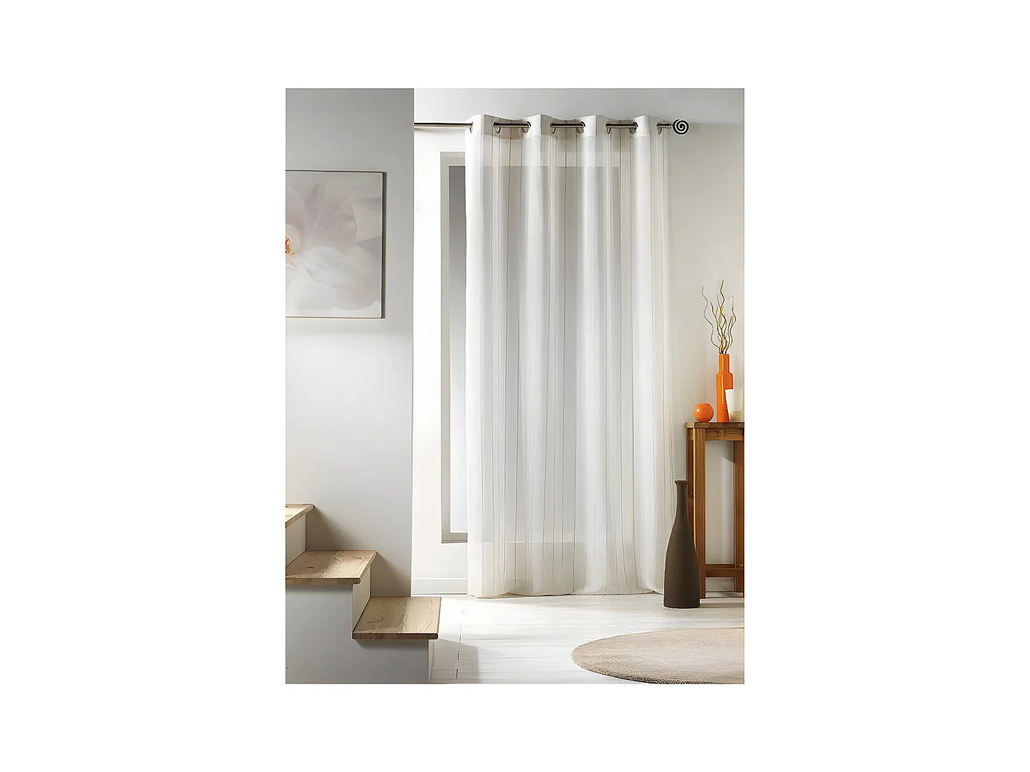Voilage Tissé "Zahia" 140x240cm Naturel